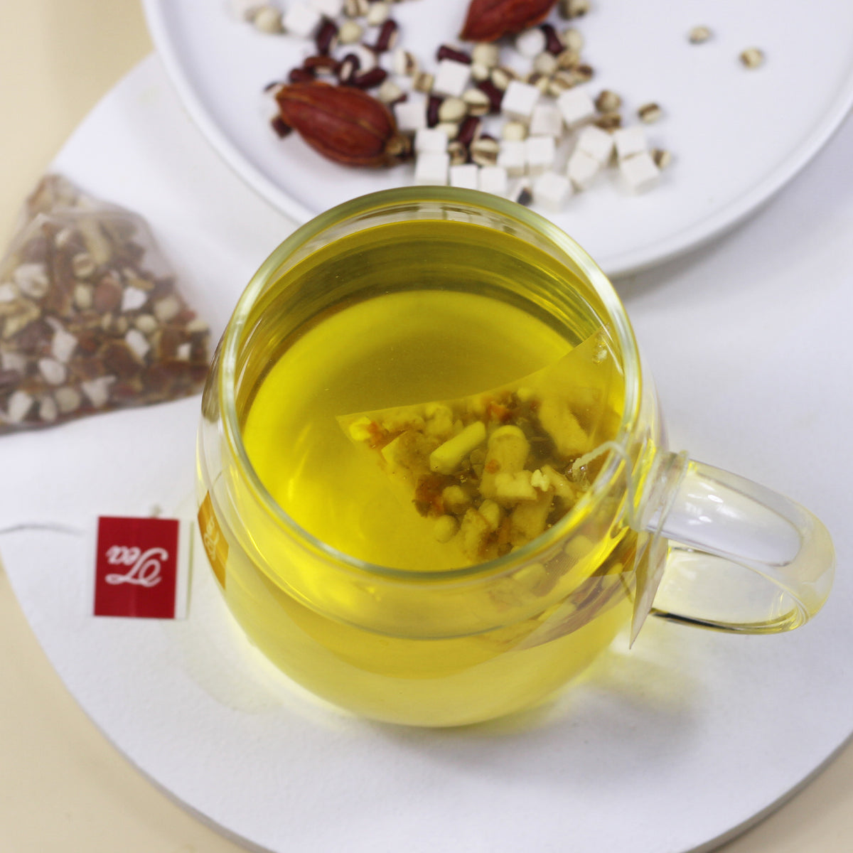 轻湿茶 – 祛除湿气，身体轻盈 – 5种药食同源草本精制而成 – 清香甘醇 – 养生茶